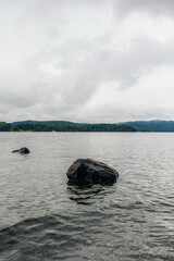rocks in the lake