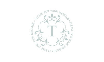 Elegant monogram design with letter T. Branded logo of restaurant, hotel, company, business.
