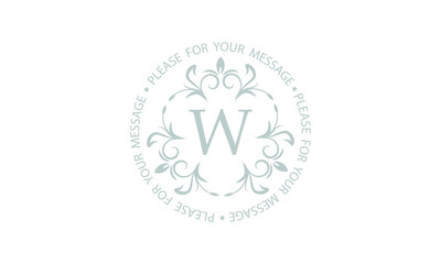 Elegant monogram design with letter W. Branded logo of restaurant, hotel, company, business.