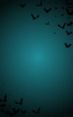 Black Wing Party Vector Blue Background. Bats
