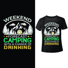 Camping t-shirt design vector illustration