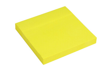 Yellow sticky note on white background