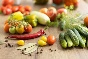preservation of tomatoes and cucumbers