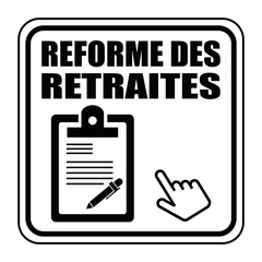Logo réforme des retraites. - obrazy, fototapety, plakaty