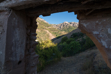 view of the landscape from an old shepherd's house