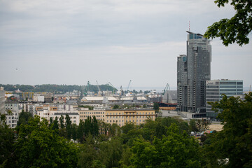 view of the city - obrazy, fototapety, plakaty