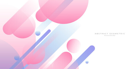 Blue and pink gradient geometric shape background 