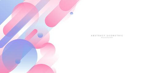 Blue and pink gradient geometric shape background 