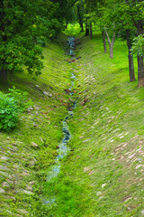 Stream in the Gully Park, Kronstadt, St. Petersburg, Russia