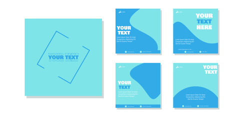 Set modern square editable banner design. Social Media Post Template. Suitable for promotion or internet ads