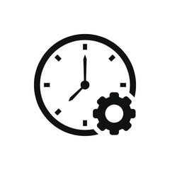 Time management icon design isolated on white background. Vector illustration