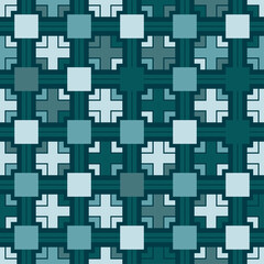  Abstract crosses geometric seamless texture background. Vector illustration