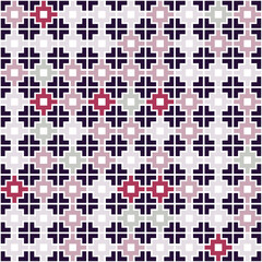 Seamless crosses and dots vibrant contrast pattern vector background