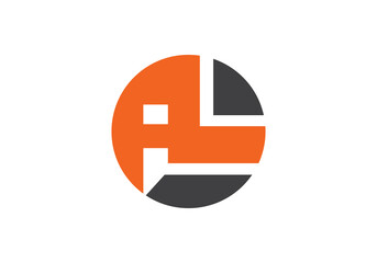AL letter creative modern logo design vector image