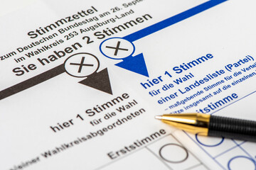 Wahlschein und Briefwahl zur Bundestagswahl 2021