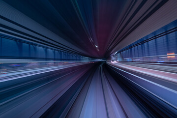 Fototapeta na wymiar abstract motion-blurred long exposure light trail 
