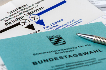 Wahlschein und Briefwahl zur Bundestagswahl 2021