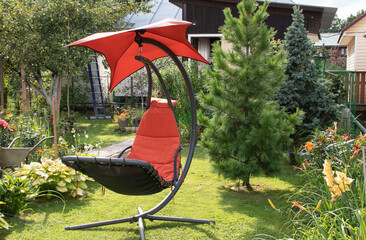 sun lounger in the summer cottage