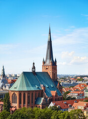Szczecin Cathedral, the largest church in Pomerania region, Poland.