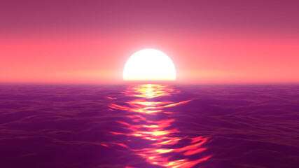 Fototapeta na wymiar panorama of the ocean sunset, sea sunset
