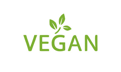 Vegan Font Icon. Vegan Text Design. Englisch Vector Logo