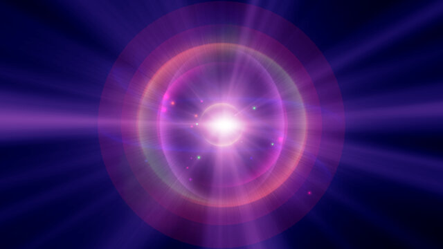 atom light ray glow abstract