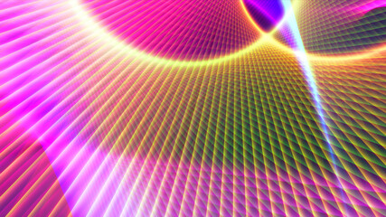 colorful lines of abstract background, 3D rendering