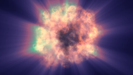 Fototapeta premium fire flame explosion in space