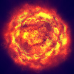 Fototapeta premium fire ball explosion in space