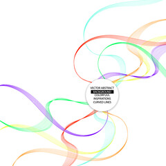 Several colored wave lines. Design element. eps 10