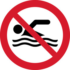 ISO 7010 P049 No swimming