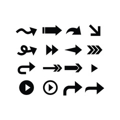 Arrows. Set of Arrow right vector on white background. Arrow icon Collections. Arrow vector set. Arrow right icon design illustration