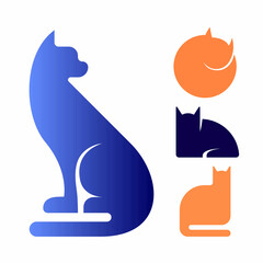 Cat Logo Icon Symbol Set