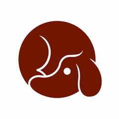 Dog Pet Circle Logo Icon Design