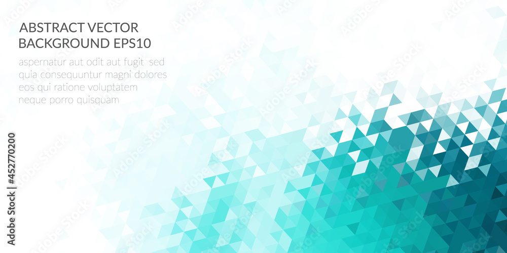 Poster abstract image with texture of light, triangles.