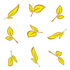 Green flower leaves. Pattern. number3