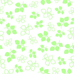 Seamless spring pattern and frames with tropical leaves, flowers and plants. Vector illustration.