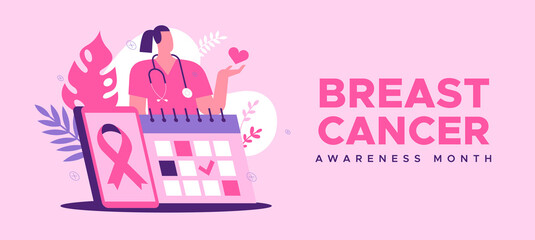 Breast Cancer awareness month doctor phone app