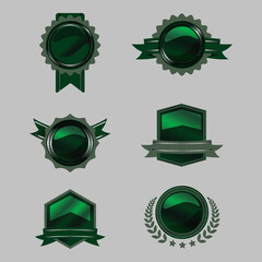 Gradient badges collection Vector design