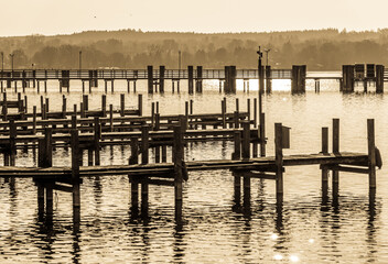 old wooden boathouse