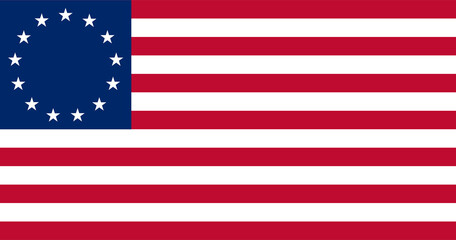 Flag Betsy Ross vector illustration symbol national country icon. Freedom nation flag Betsy Ross independence patriotism celebration design government international official symbolic object culture