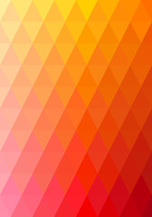 Fototapeta premium Triangle shape pattern. Red, orange, yellow gradient. Abstract background. Texture design for publications, covers, posters, flyers, brochures, banners, backdrops, walls. Vector illustration.