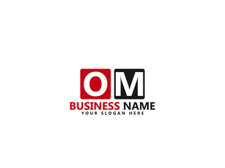 OM O&M Letter Type Logo, Creative om Logo icon design - obrazy, fototapety, plakaty