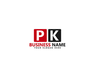 PK P&K Letter Type Logo, Creative pk Logo icon design