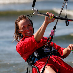 Beauty kiter female portrait closeup