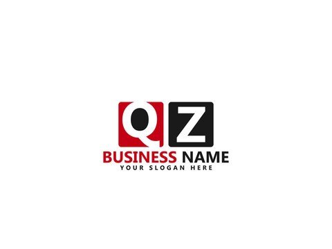 QZ Q&Z Letter Type Logo Image, qz Logo Letter Vector Stock