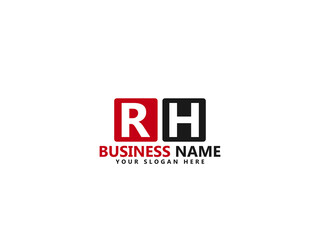 RH R&H Letter Type Logo Image, rh Logo Letter Vector Stock