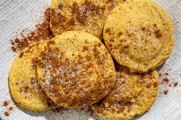 sugar and cinnamon cookies on a plate