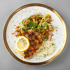 fish with vegetables