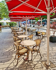 Die Gastonomie in der Innenstadt kann im Sommer die Terrasse nutzen